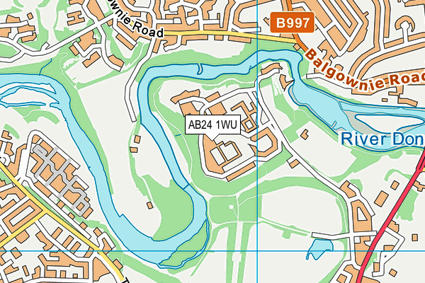 AB24 1WU map - OS VectorMap District (Ordnance Survey) AB24 1WU map - OS VectorMap District (Ordnance Survey)