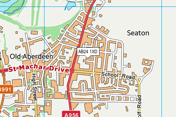 AB24 1XD map - OS VectorMap District (Ordnance Survey) AB24 1XD map - OS VectorMap District (Ordnance Survey)
