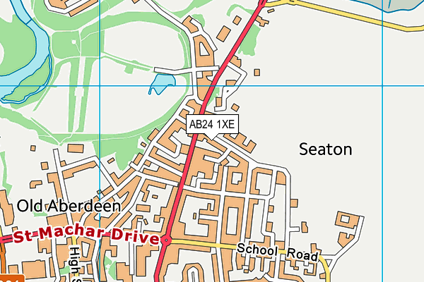 AB24 1XE map - OS VectorMap District (Ordnance Survey) AB24 1XE map - OS VectorMap District (Ordnance Survey)