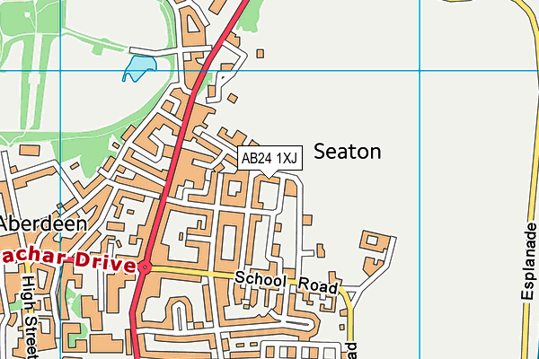 AB24 1XJ map - OS VectorMap District (Ordnance Survey) AB24 1XJ map - OS VectorMap District (Ordnance Survey)