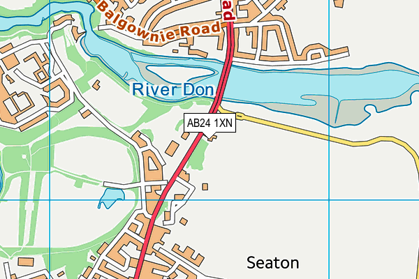 AB24 1XN map - OS VectorMap District (Ordnance Survey)