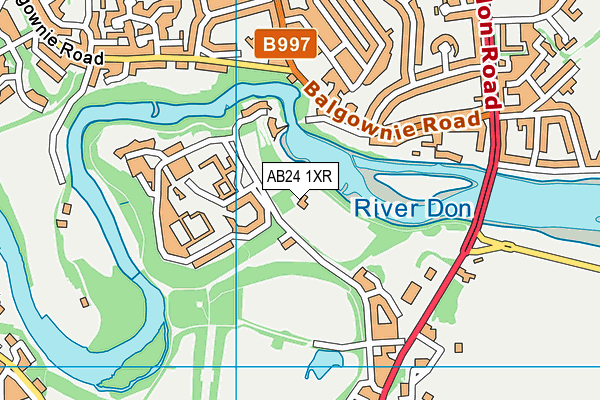 AB24 1XR map - OS VectorMap District (Ordnance Survey) AB24 1XR map - OS VectorMap District (Ordnance Survey)