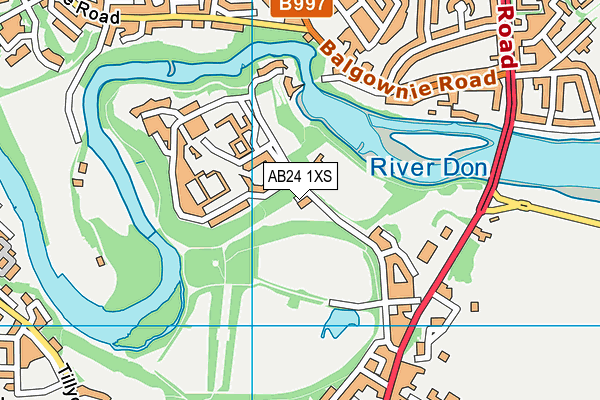 AB24 1XS map - OS VectorMap District (Ordnance Survey) AB24 1XS map - OS VectorMap District (Ordnance Survey)