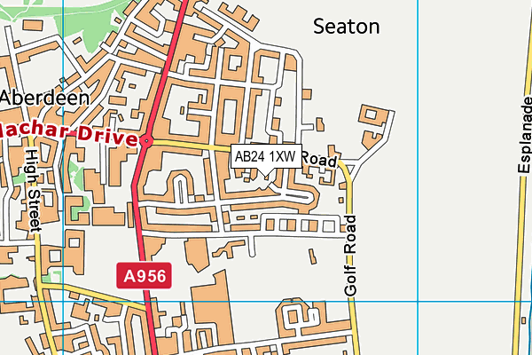AB24 1XW map - OS VectorMap District (Ordnance Survey) AB24 1XW map - OS VectorMap District (Ordnance Survey)