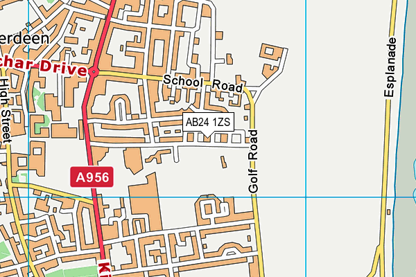 AB24 1ZS map - OS VectorMap District (Ordnance Survey) AB24 1ZS map - OS VectorMap District (Ordnance Survey)