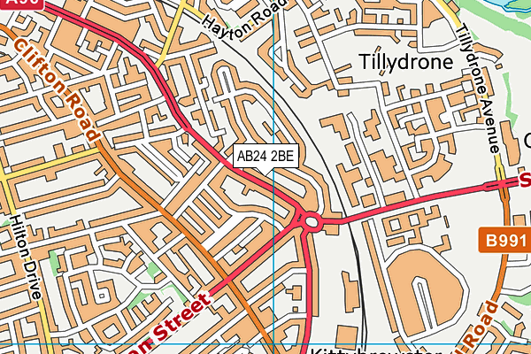 AB24 2BE map - OS VectorMap District (Ordnance Survey) AB24 2BE map - OS VectorMap District (Ordnance Survey)