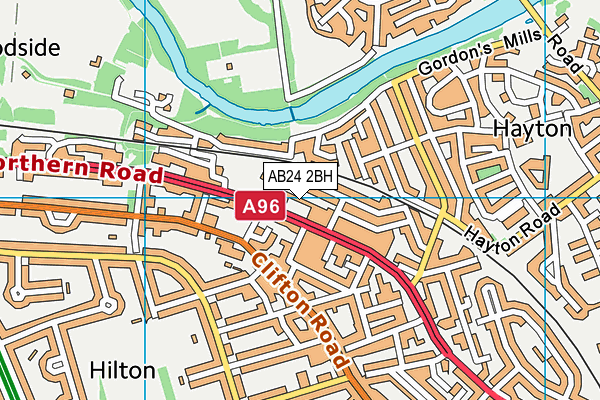 AB24 2BH map - OS VectorMap District (Ordnance Survey) AB24 2BH map - OS VectorMap District (Ordnance Survey)
