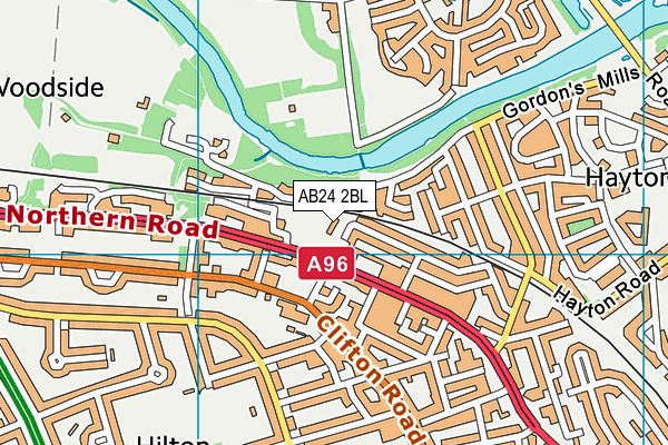 AB24 2BL map - OS VectorMap District (Ordnance Survey) AB24 2BL map - OS VectorMap District (Ordnance Survey)