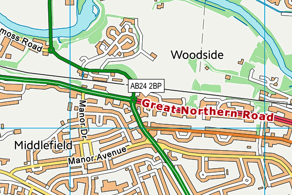 AB24 2BP map - OS VectorMap District (Ordnance Survey) AB24 2BP map - OS VectorMap District (Ordnance Survey)