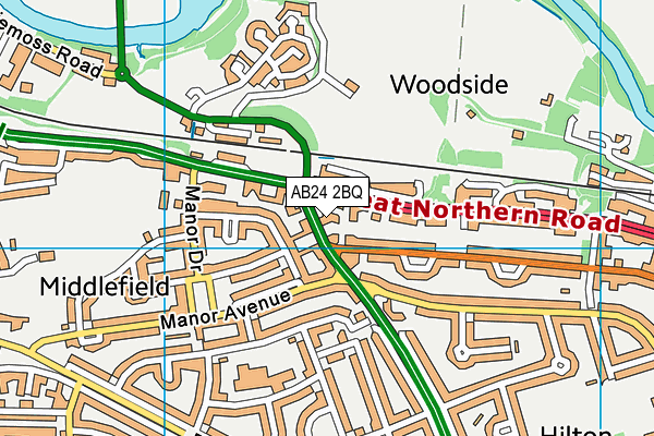 AB24 2BQ map - OS VectorMap District (Ordnance Survey) AB24 2BQ map - OS VectorMap District (Ordnance Survey)