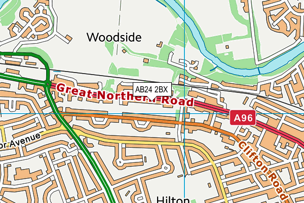 AB24 2BX map - OS VectorMap District (Ordnance Survey) AB24 2BX map - OS VectorMap District (Ordnance Survey)