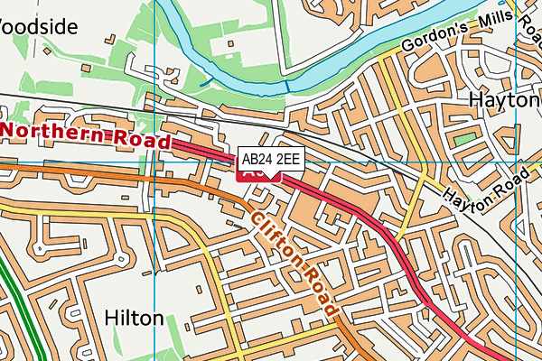 AB24 2EE map - OS VectorMap District (Ordnance Survey) AB24 2EE map - OS VectorMap District (Ordnance Survey)