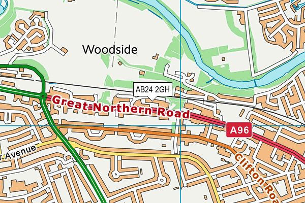 AB24 2GH map - OS VectorMap District (Ordnance Survey) AB24 2GH map - OS VectorMap District (Ordnance Survey)
