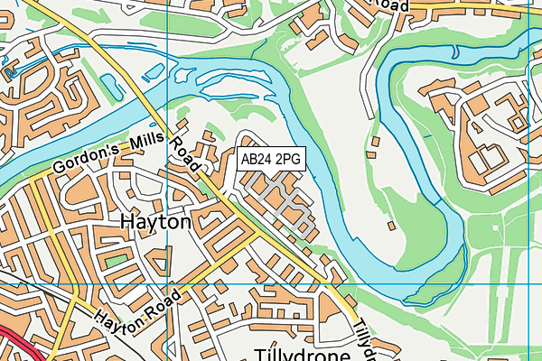 AB24 2PG map - OS VectorMap District (Ordnance Survey) AB24 2PG map - OS VectorMap District (Ordnance Survey)