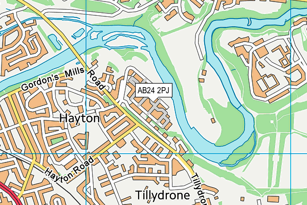 AB24 2PJ map - OS VectorMap District (Ordnance Survey) AB24 2PJ map - OS VectorMap District (Ordnance Survey)