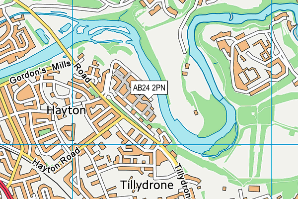 AB24 2PN map - OS VectorMap District (Ordnance Survey) AB24 2PN map - OS VectorMap District (Ordnance Survey)