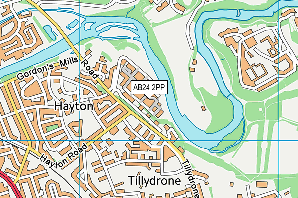AB24 2PP map - OS VectorMap District (Ordnance Survey) AB24 2PP map - OS VectorMap District (Ordnance Survey)