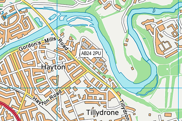 AB24 2PU map - OS VectorMap District (Ordnance Survey) AB24 2PU map - OS VectorMap District (Ordnance Survey)