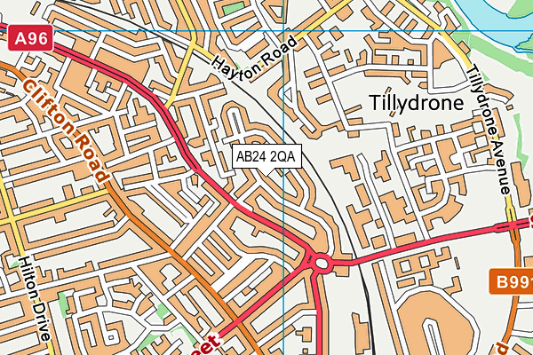AB24 2QA map - OS VectorMap District (Ordnance Survey) AB24 2QA map - OS VectorMap District (Ordnance Survey)