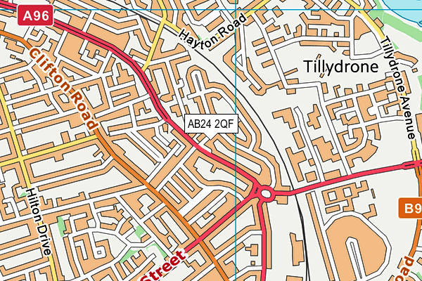 AB24 2QF map - OS VectorMap District (Ordnance Survey) AB24 2QF map - OS VectorMap District (Ordnance Survey)