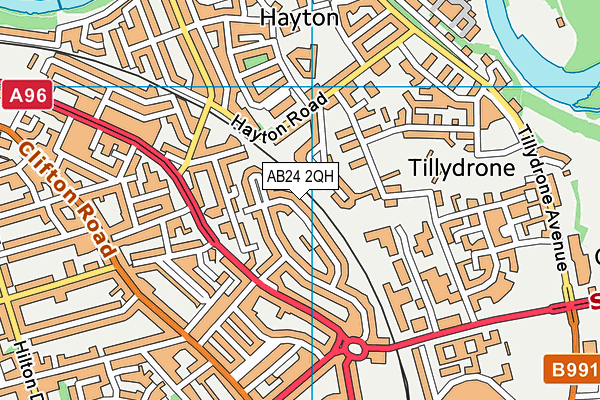 AB24 2QH map - OS VectorMap District (Ordnance Survey) AB24 2QH map - OS VectorMap District (Ordnance Survey)