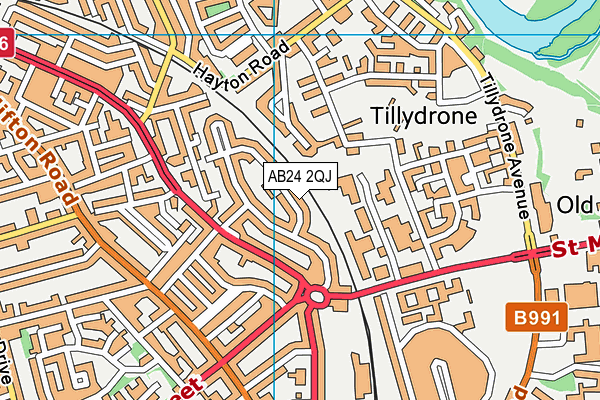 AB24 2QJ map - OS VectorMap District (Ordnance Survey) AB24 2QJ map - OS VectorMap District (Ordnance Survey)
