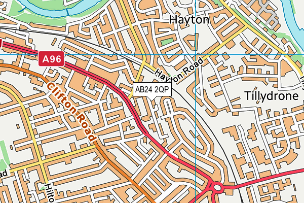 AB24 2QP map - OS VectorMap District (Ordnance Survey)