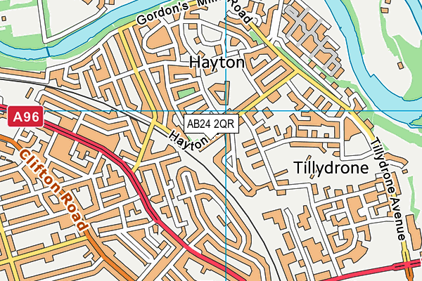 AB24 2QR map - OS VectorMap District (Ordnance Survey) AB24 2QR map - OS VectorMap District (Ordnance Survey)