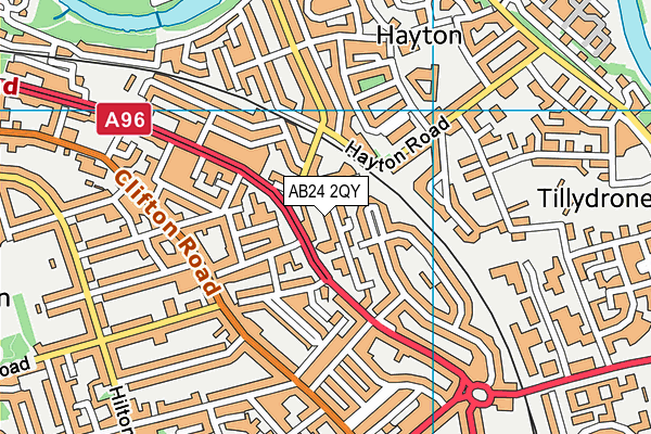 AB24 2QY map - OS VectorMap District (Ordnance Survey) AB24 2QY map - OS VectorMap District (Ordnance Survey)