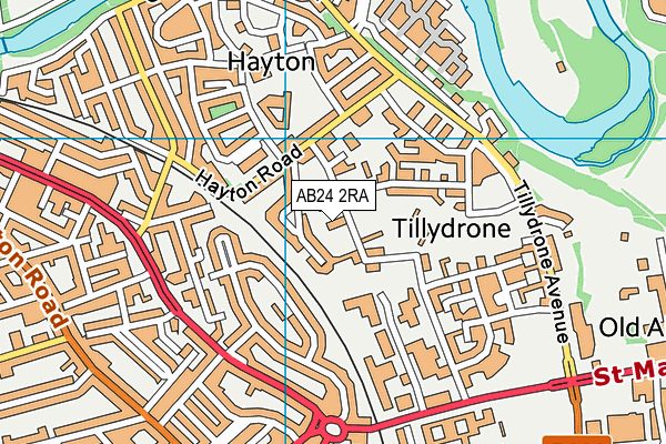 AB24 2RA map - OS VectorMap District (Ordnance Survey) AB24 2RA map - OS VectorMap District (Ordnance Survey)