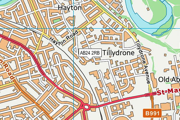 AB24 2RB map - OS VectorMap District (Ordnance Survey) AB24 2RB map - OS VectorMap District (Ordnance Survey)