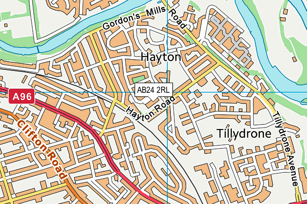 AB24 2RL map - OS VectorMap District (Ordnance Survey) AB24 2RL map - OS VectorMap District (Ordnance Survey)