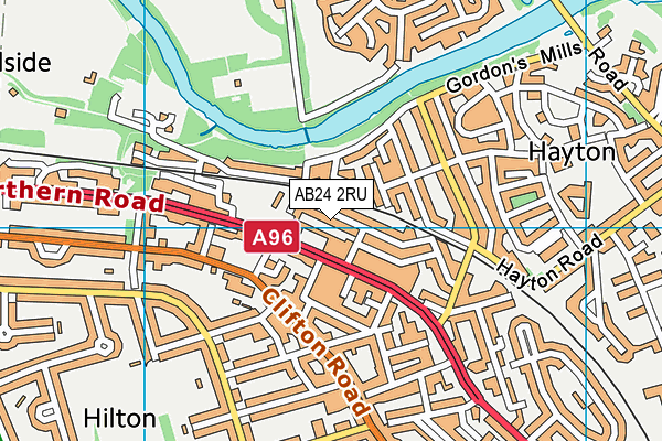AB24 2RU map - OS VectorMap District (Ordnance Survey) AB24 2RU map - OS VectorMap District (Ordnance Survey)