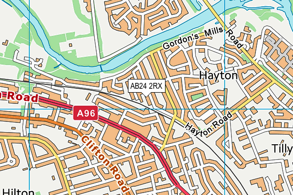 AB24 2RX map - OS VectorMap District (Ordnance Survey) AB24 2RX map - OS VectorMap District (Ordnance Survey)