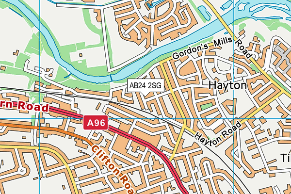 AB24 2SG map - OS VectorMap District (Ordnance Survey) AB24 2SG map - OS VectorMap District (Ordnance Survey)