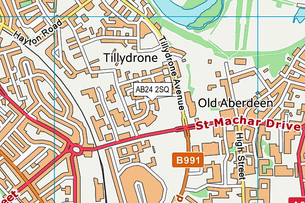 AB24 2SQ map - OS VectorMap District (Ordnance Survey) AB24 2SQ map - OS VectorMap District (Ordnance Survey)