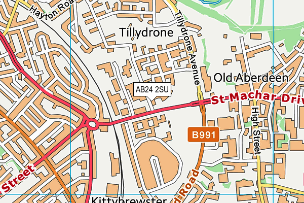 AB24 2SU map - OS VectorMap District (Ordnance Survey) AB24 2SU map - OS VectorMap District (Ordnance Survey)