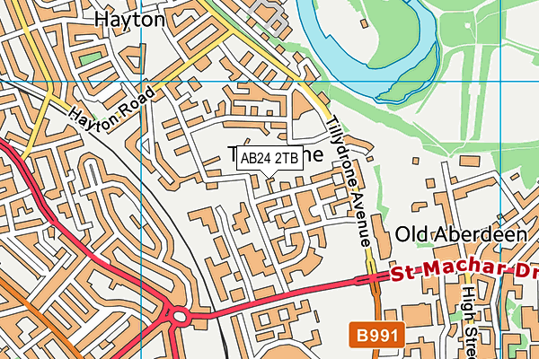 AB24 2TB map - OS VectorMap District (Ordnance Survey) AB24 2TB map - OS VectorMap District (Ordnance Survey)