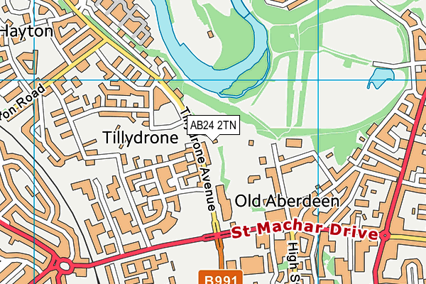 AB24 2TN map - OS VectorMap District (Ordnance Survey) AB24 2TN map - OS VectorMap District (Ordnance Survey)