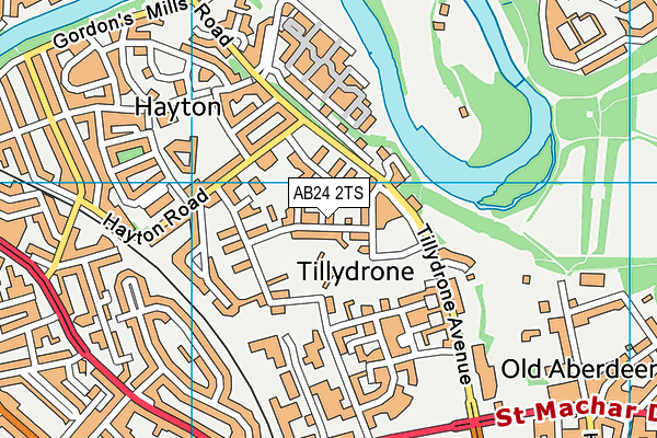 AB24 2TS map - OS VectorMap District (Ordnance Survey) AB24 2TS map - OS VectorMap District (Ordnance Survey)