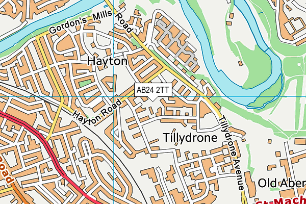 AB24 2TT map - OS VectorMap District (Ordnance Survey) AB24 2TT map - OS VectorMap District (Ordnance Survey)