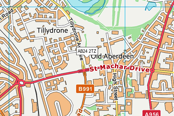 AB24 2TZ map - OS VectorMap District (Ordnance Survey) AB24 2TZ map - OS VectorMap District (Ordnance Survey)