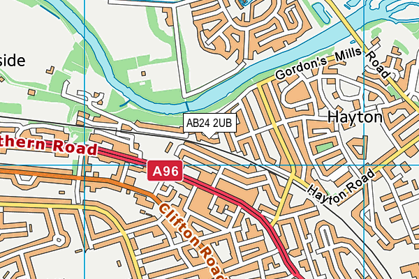 AB24 2UB map - OS VectorMap District (Ordnance Survey) AB24 2UB map - OS VectorMap District (Ordnance Survey)