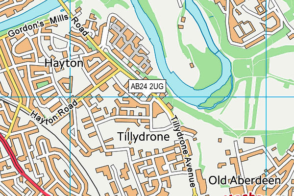 AB24 2UG map - OS VectorMap District (Ordnance Survey) AB24 2UG map - OS VectorMap District (Ordnance Survey)