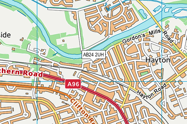 AB24 2UH map - OS VectorMap District (Ordnance Survey) AB24 2UH map - OS VectorMap District (Ordnance Survey)