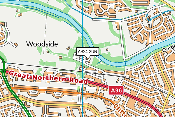 AB24 2UN map - OS VectorMap District (Ordnance Survey)