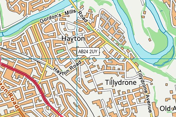 AB24 2UY map - OS VectorMap District (Ordnance Survey) AB24 2UY map - OS VectorMap District (Ordnance Survey)