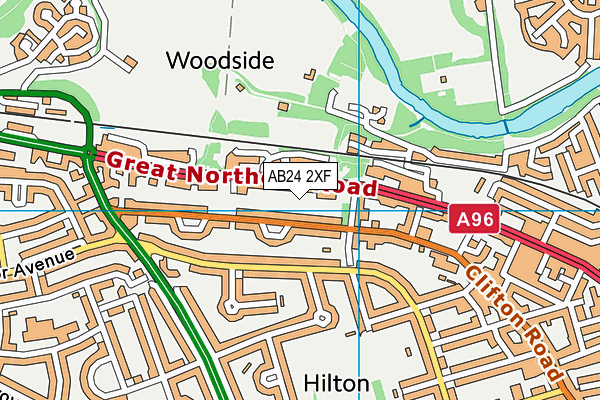 AB24 2XF map - OS VectorMap District (Ordnance Survey) AB24 2XF map - OS VectorMap District (Ordnance Survey)