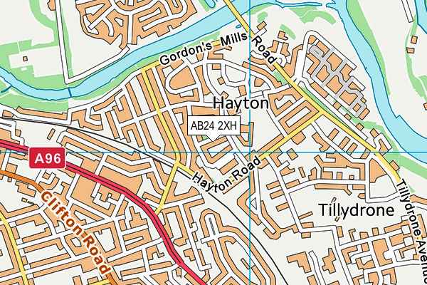 AB24 2XH map - OS VectorMap District (Ordnance Survey) AB24 2XH map - OS VectorMap District (Ordnance Survey)