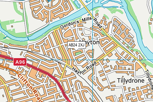 AB24 2XJ map - OS VectorMap District (Ordnance Survey) AB24 2XJ map - OS VectorMap District (Ordnance Survey)